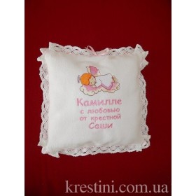 Подушка с вышивкой "Камилла"