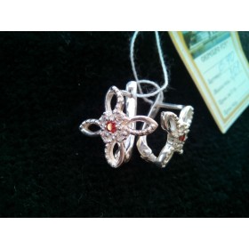 Серьги серебряные с фианитом. Артикул: С-40.